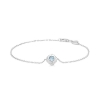 Billede af Studio Z "Wild Cliff" armbånd sølv m. blå cz (16+2 cm)