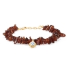 Billede af Studio Z "Wild Cliff" armbånd forgyldt sølv m. hessonit (17+2 cm)