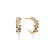 Billede af Mads Z "Luxury Rainbow Petite" øreringe 14 kt. guld m. ædelsten