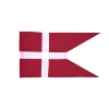 Billede af Nordahl Andersen Dannebrog Splitflag 7,5x13,5 cm