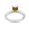 Billede af Ring 4 grab. fatning, citrin 6,0 mm. 925s.