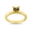 Billede af Ring 4 grab. fatning, citrin 6,0 mm. 925s. forgyldt