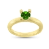 Billede af Ring 4 grab. fatning, peridot 6,0 mm. 925s. forgyldt