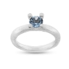 Billede af Ring 4 grab. fatning, blå topas (sky blue) 6,0 mm. 925s.
