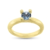 Billede af Ring 4 grab. fatning, blå topas (skye blue) 6,0 mm. 14 kt.