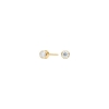 Billede af Pure Titanium øreringe forgyldt m. cz (4 mm)
