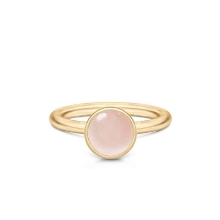 Billede af Julie Sandlau Primini ring Milky Rose forgyldt sølv m. krystal (str. 56)