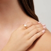 Billede af Julie Sandlau Primini ring Milky Rose forgyldt sølv m. krystal (str. 48-60)