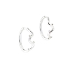 Billede af Aqua Dulce Wavy Hoop Big øreringe sølv m. cz