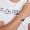 Billede af Tommy Hilfiger Tyson armbånd sort/brunt læder m. karabinlås (22 cm)