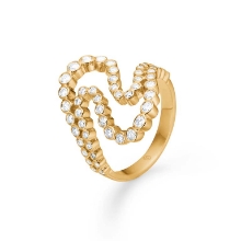 Billede af Mads Z "Mira" ring 14 karat guld m. 0,73 ct. W.SI brillanter (str. 58)