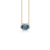 Billede af Mads Z "Midnight Blue" halskæde 14 kt. guld m. topas + 0,06 ct. brillant