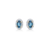 Billede af Mads Z "Midnight Blue" øreringe 14 kt. guld m. topas + brillant