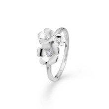 Billede af Mads Z "Fleur" ring sølv m. hvid topas (str. 60)