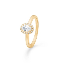 Billede af Mads Z "Stellar" ring 8 kt. guld m. cz (str. 50)