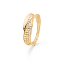 Billede af Mads Z "Gloria" ring 8 kt. guld m. cz (str. 60)