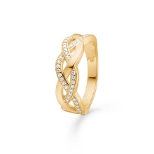 Billede af Mads Z "Lina" ring 8 kt. guld m. cz (str. 60)