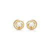 Billede af Mads Z "Swirl w. Pearl" øreringe 14 kt. guld m. perler