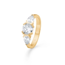 Billede af Mads Z "Trina" ring 8 kt. guld m. cz (str. 54)
