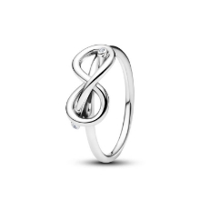 Billede af Pandora Uendelighedsknude ring sølv m. cz (str. 58)
