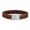 Billede af SON of NOA armbånd stål brun kalveskind (19-23 cm)