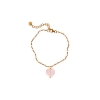 Billede af STINE A Amour armbånd forgyldt sølv m. rosakvarts (16+4 cm)