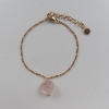 Billede af STINE A Amour armbånd forgyldt sølv m. rosakvarts (16+4 cm)