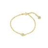Billede af Lund Copenhagen Marguerit armbånd 2 x 7,5mm forgyldt sølv (17-19 cm)