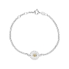 Billede af Lund Copenhagen Marguerit armbånd 11 mm sølv + forgyldt (17-19 cm)