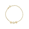 Billede af Lund Copenhagen Marguerit armbånd 7,5 mm + hjerter forgyldt sølv (16-19 cm)