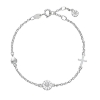 Billede af Lund Copenhagen Marguerit armbånd Tro, Håb og Kærlighed sølv (17-19 cm)