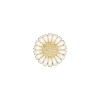 Billede af Lund Copenhagen Marguerit broche forgyldt sølv - 25mm