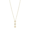 Billede af Lund Copenhagen Marguerit collier lodret vedhæng forgyldt sølv (42-45 cm)