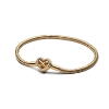 Billede af Pandora Slangekædearmbånd med Funklende Hjertelås forgyldt metalblanding (16-23 cm)
