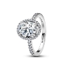 Billede af Pandora Oval Funklende Halo Statement ring sølv m. cz (str. 48-60)
