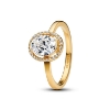Billede af Pandora Oval Funklende Halo ring forgyldt metalblanding m. cz (str. 48-60)