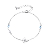 Billede af WiOGA Kamila armbånd sølv m. sten (15,5-19 cm)