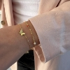 Billede af WiOGA Sidsel armbånd forgyldt sølv m. cz (15,5-19 cm)