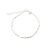 Billede af Aqua Dulce Alura White armbånd sølv m. perler (17 + 3 cm)