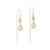 Billede af Aqua Dulce Celestia Pearl Thread øreringe forgyldt sølv m. fvp