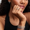 Billede af Pandora Funklende Lyseblåt Tennisarmbånd sølv m. cz (16-20 cm)