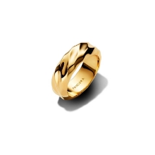Billede af Pandora Riflet Bred Båndring forgyldt metalblanding (str. 52)