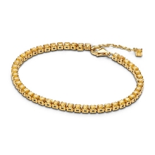 Billede af Pandora Funklende Gult Tennisarmbånd forgyldt metalblanding m. cz (20 cm)