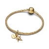 Billede af Pandora Søstjerne Dobbelt charm forgyldt metalblanding m. cz