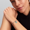 Billede af Pandora Blåt Muranoglas Havsneglecharm sølv m. krystal