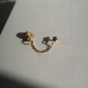 Billede af STINE A Star Etoile With Chain ørering forgyldt sølv (1 stk.)