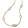 Billede af Pandora Organisk Formet halskæde forgyldt metalblanding m. perle (45 cm)