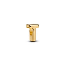 Billede af Pandora Bogstav T Alfabetcharm forgyldt metalblanding Billede af Pandora Bogstav T Alfabetcharm forgyldt metalblanding