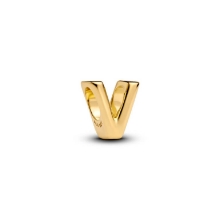 Billede af Pandora Bogstav V Alfabetcharm forgyldt metalblanding Billede af Pandora Bogstav V Alfabetcharm forgyldt metalblanding