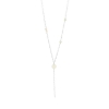 Billede af Susanne Friis Bjørner Y-halskæde sølv m. serpentine (46,5+5 cm)